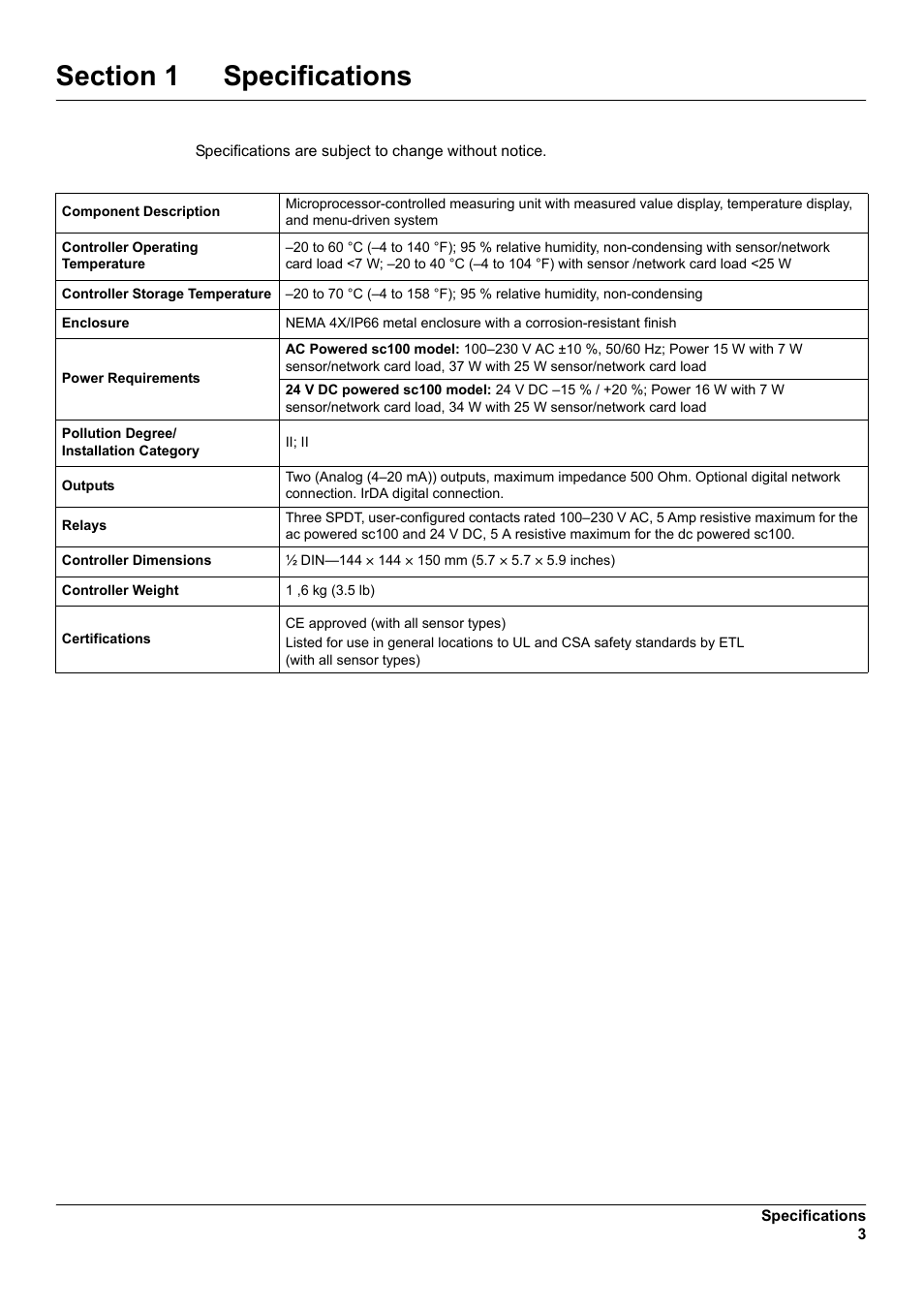 Hach-Lange SC 100 User Manual | Page 7 / 58