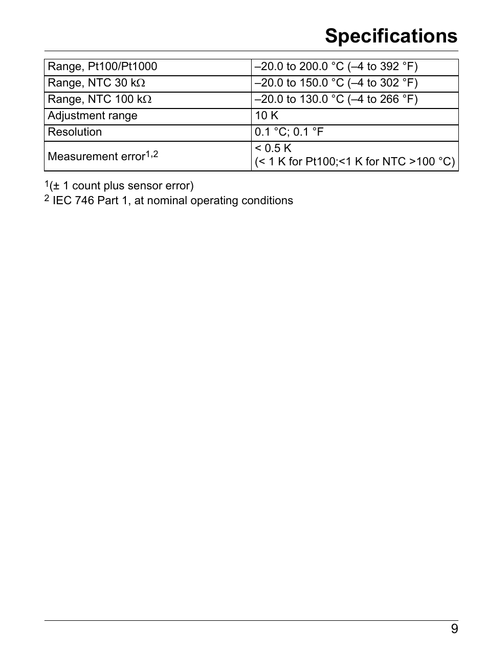 Specifications | Hach-Lange SI792(x) E HACH GLI 3700 series SI792(x) T 7MA2200 and 8398 series User Manual User Manual | Page 11 / 116
