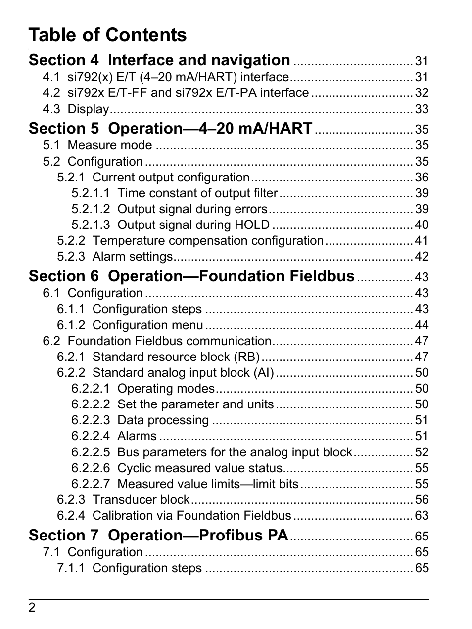 Hach-Lange SI792(x) E HACH GLI 3700 series SI792(x) T 7MA2200 and 8398 series User Manual User Manual | Page 4 / 116