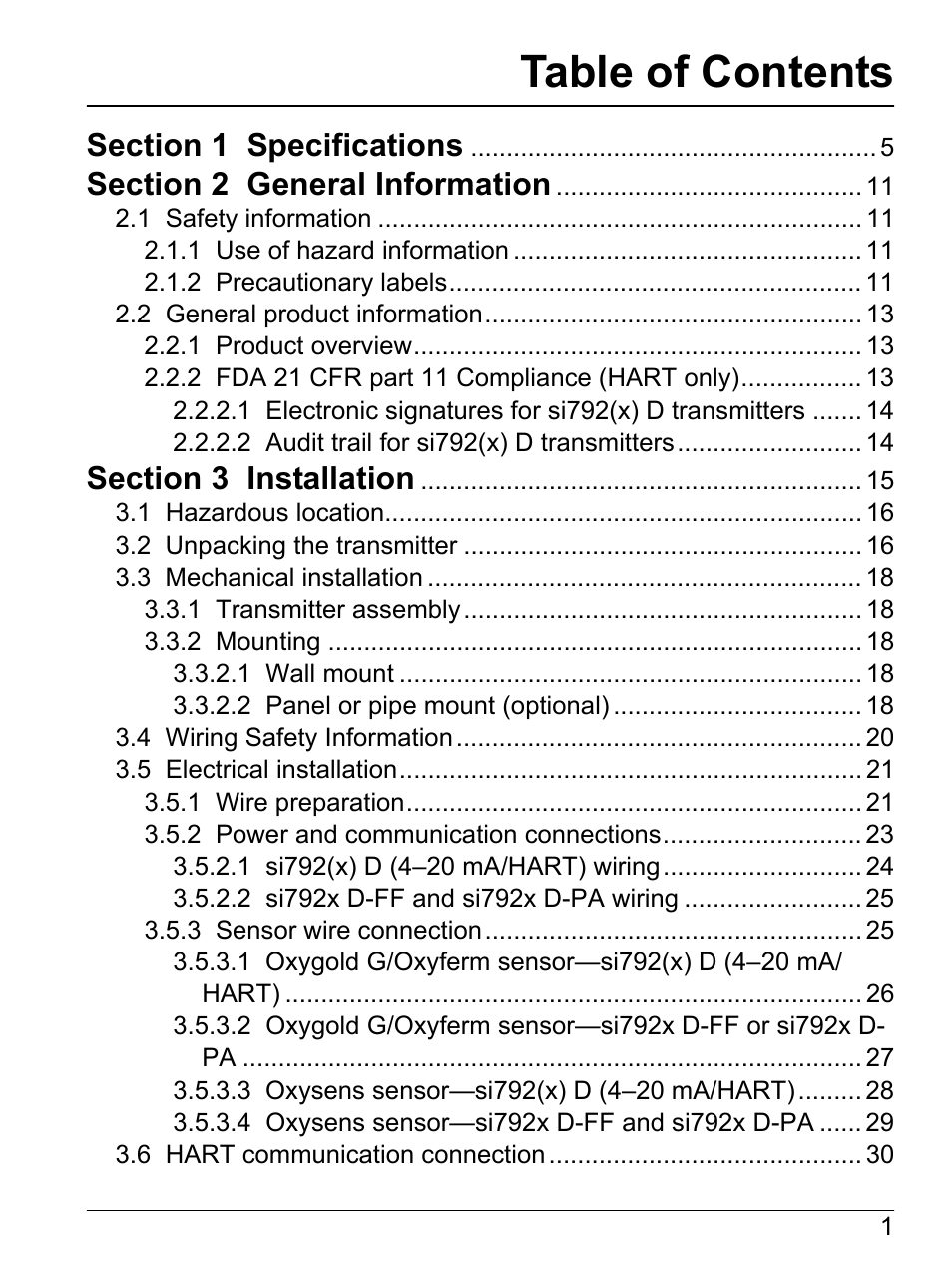 Hach-Lange SI792 D, SI792x D, SI792x D-FF, SI792x D-PA User Manual User Manual | Page 3 / 98
