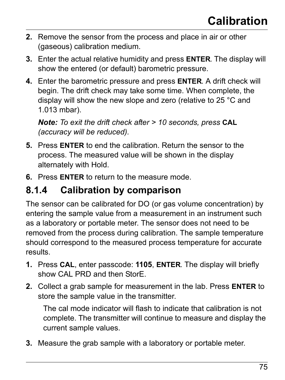 4 calibration by comparison, Calibration | Hach-Lange SI792 D, SI792x D, SI792x D-FF, SI792x D-PA User Manual User Manual | Page 77 / 98