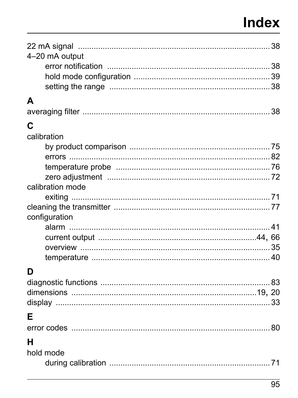 Index | Hach-Lange SI792 D, SI792x D, SI792x D-FF, SI792x D-PA User Manual User Manual | Page 97 / 98