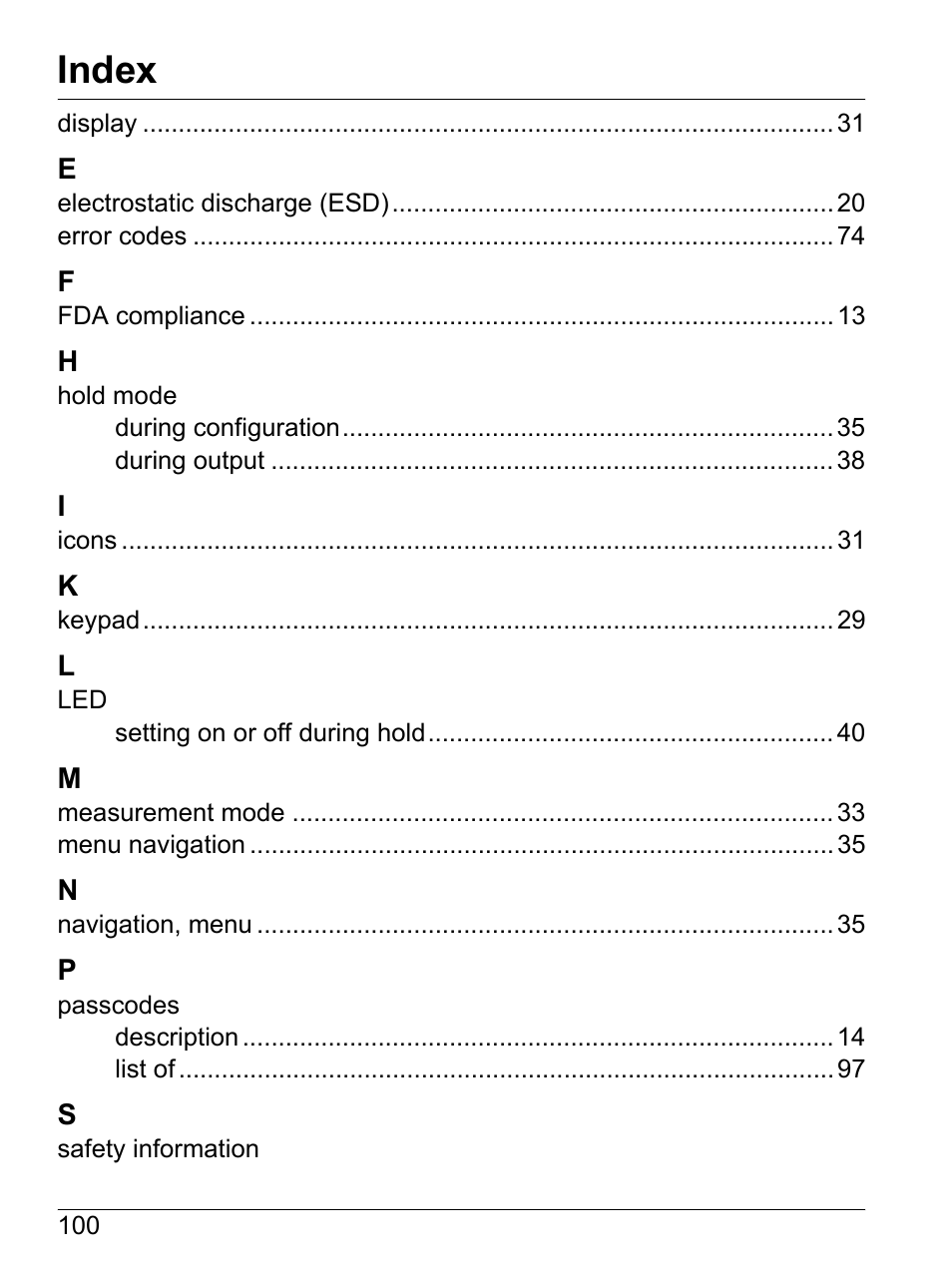 Index | Hach-Lange SI792 C, SI792x C, SI792x C-FF, SI792x C-PA User Manual User Manual | Page 102 / 104