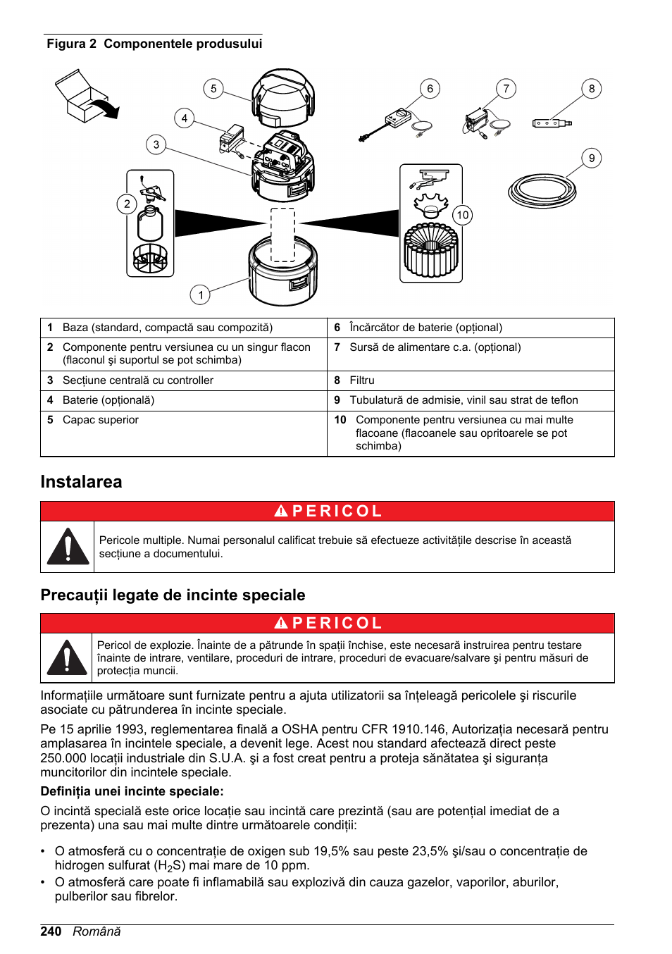 Instalarea, Precauţii legate de incinte speciale, Figura 2 | Dacă oricare dintre elemente | Hach-Lange SD900 Basic User Manual User Manual | Page 240 / 390