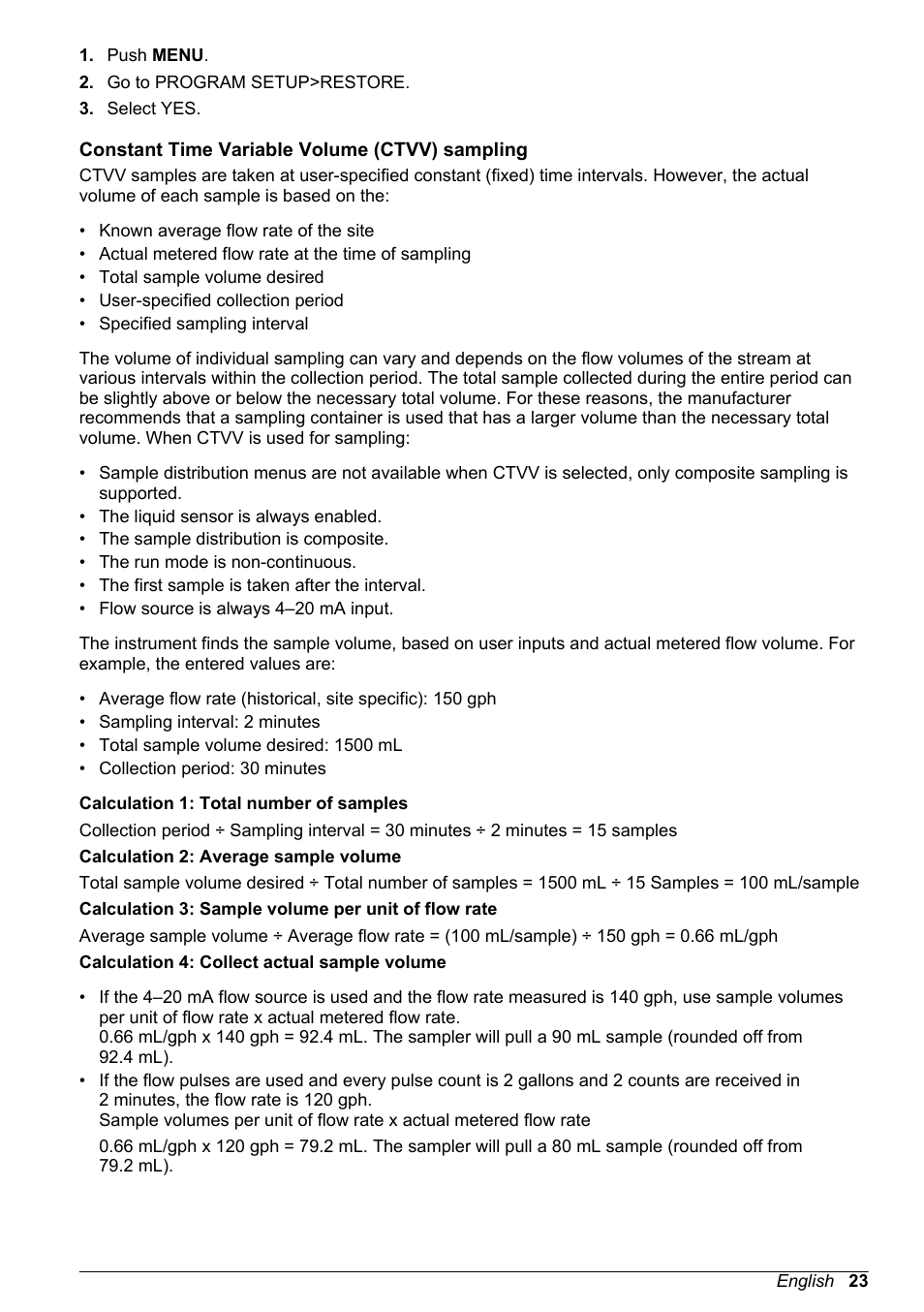Constant time variable volume (ctvv) sampling | Hach-Lange SD900 User Manual User Manual | Page 25 / 50