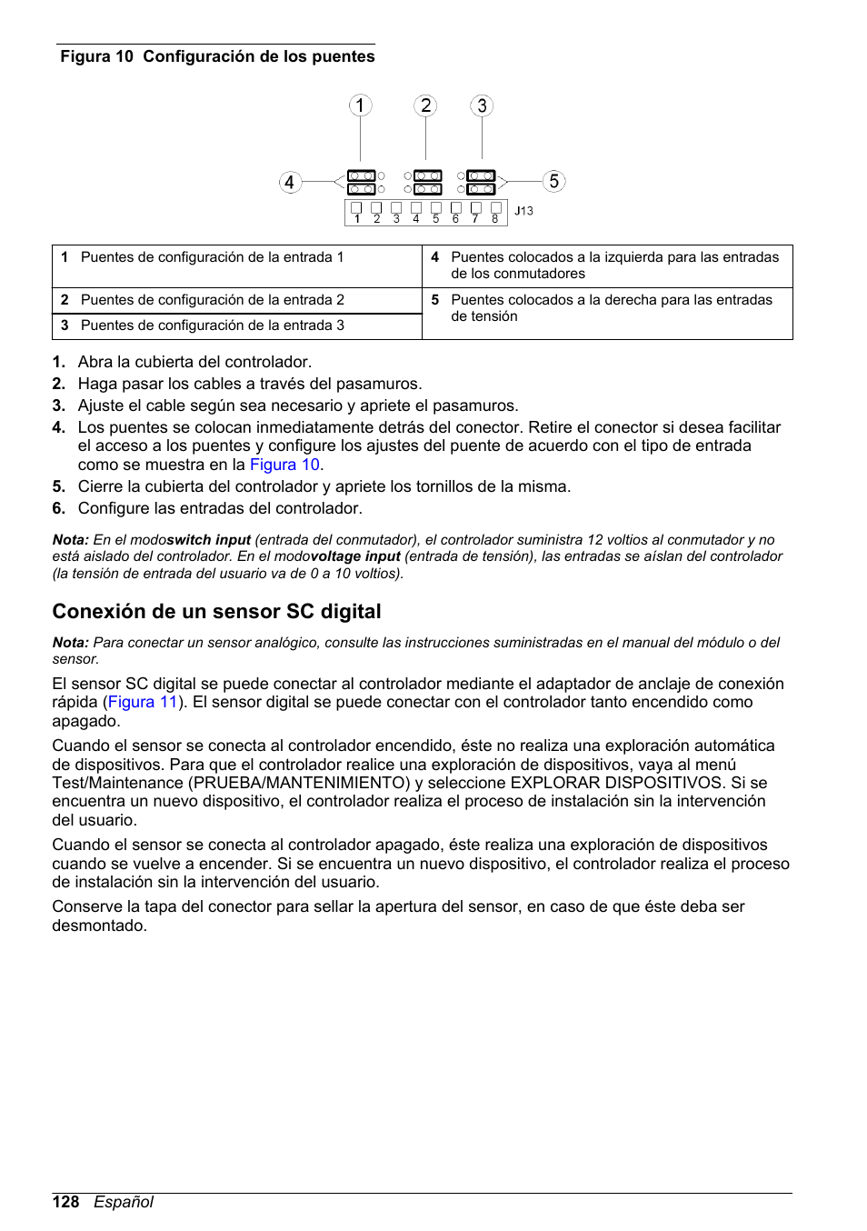 Conexión de un sensor sc digital, Y la, Figura 10 | Hach-Lange SC 200 Basic User Manual User Manual | Page 128 / 638