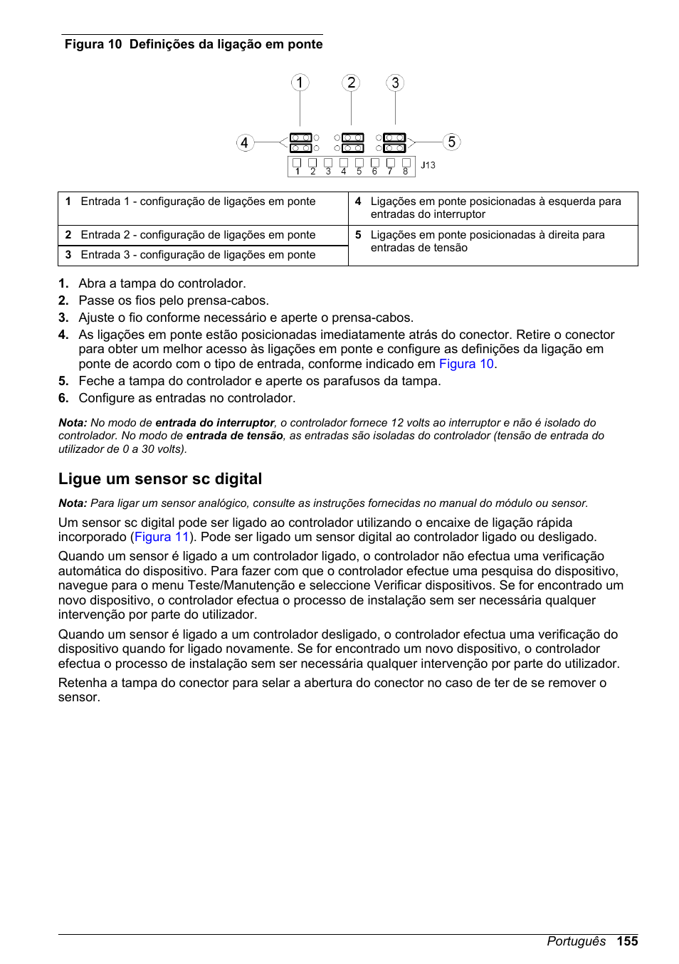 Ligue um sensor sc digital, Figura 10 | Hach-Lange SC 200 Basic User Manual User Manual | Page 155 / 638