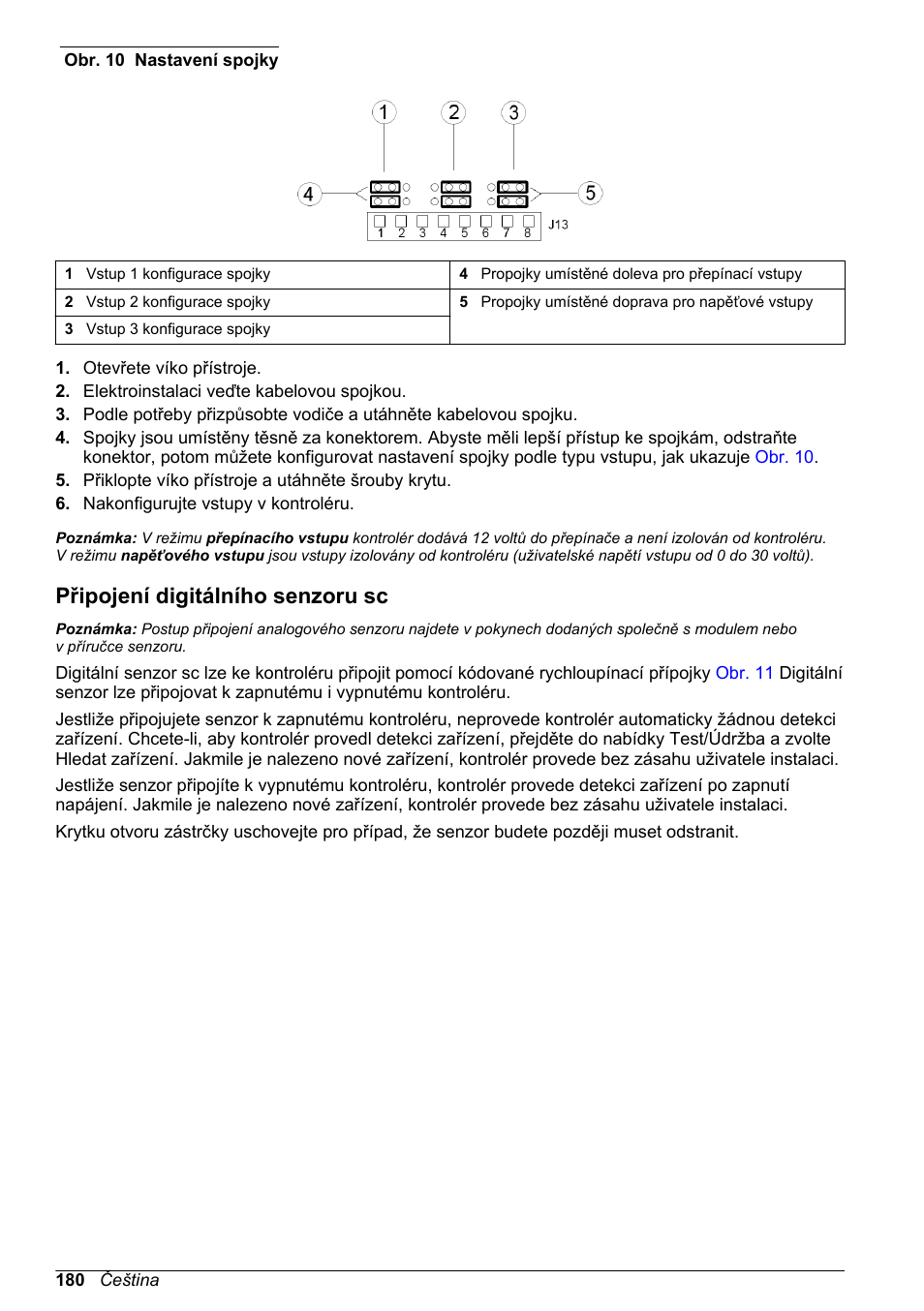 Připojení digitálního senzoru sc, Obr. 10 | Hach-Lange SC 200 Basic User Manual User Manual | Page 180 / 638