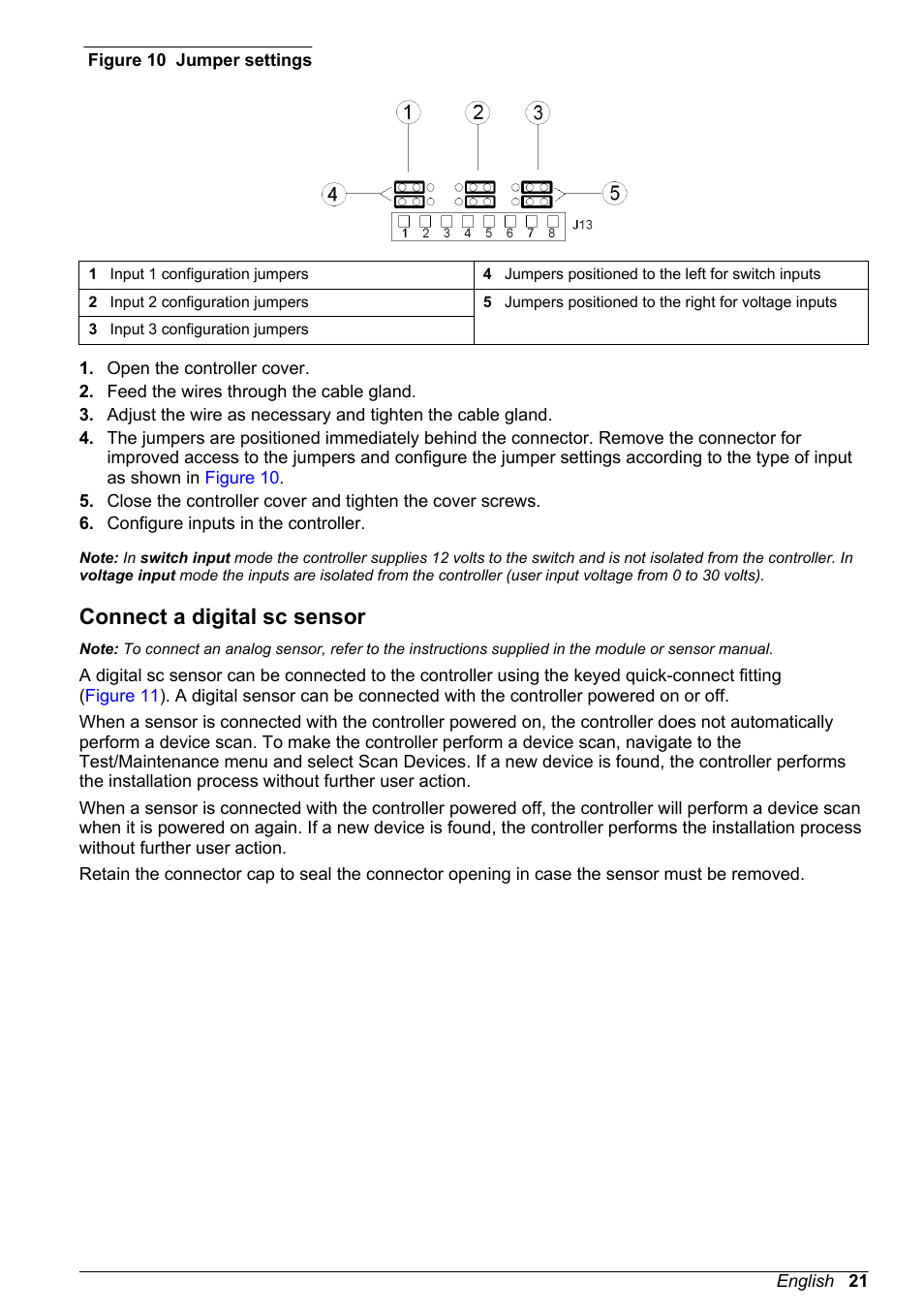 Connect a digital sc sensor, Figure 10 | Hach-Lange SC 200 Basic User Manual User Manual | Page 21 / 638