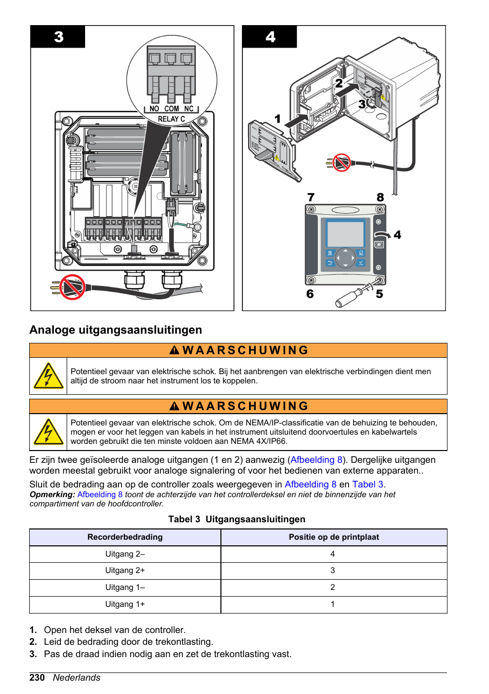 Analoge uitgangsaansluitingen | Hach-Lange SC 200 Basic User Manual User Manual | Page 230 / 638