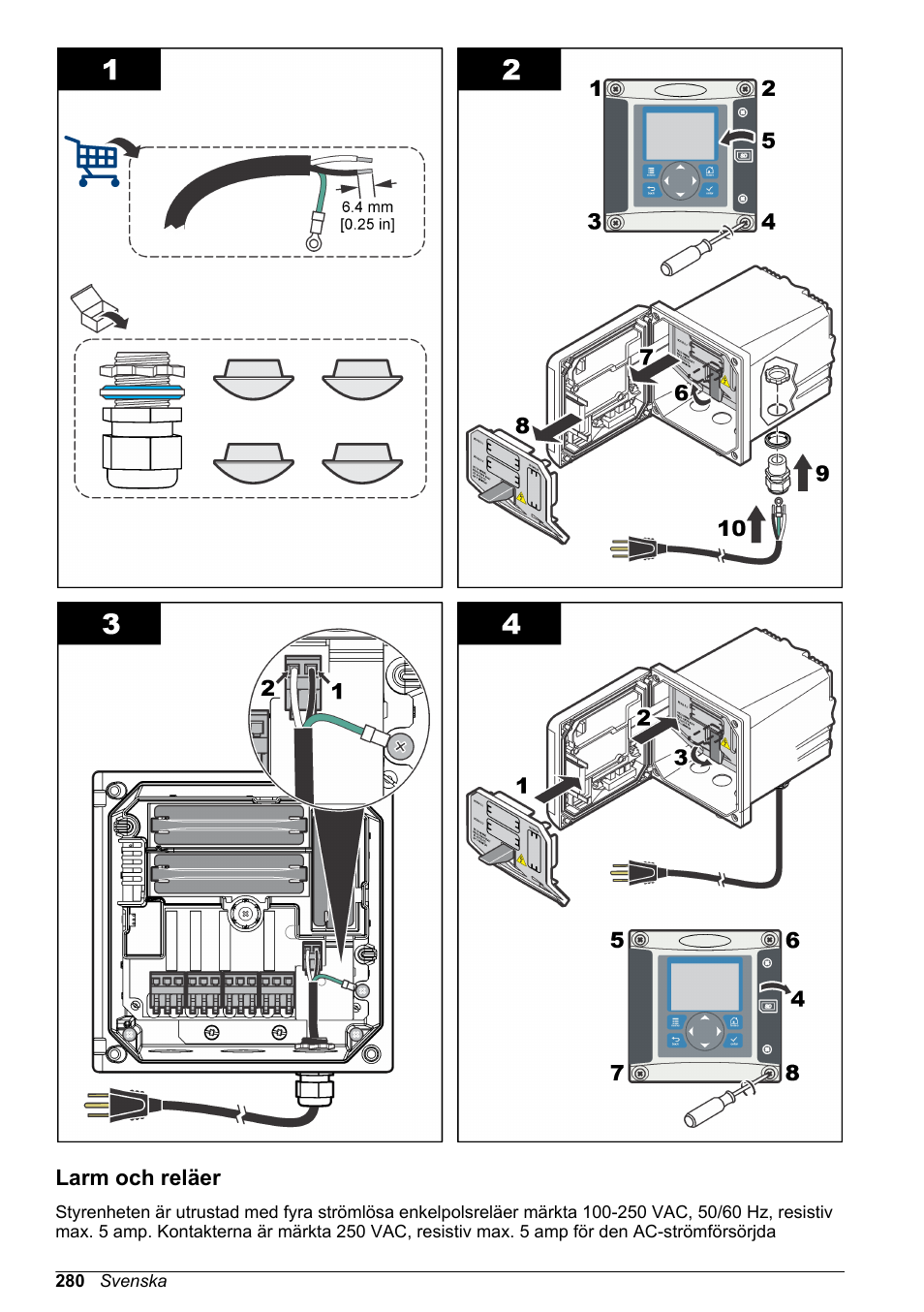 Larm och reläer | Hach-Lange SC 200 Basic User Manual User Manual | Page 280 / 638