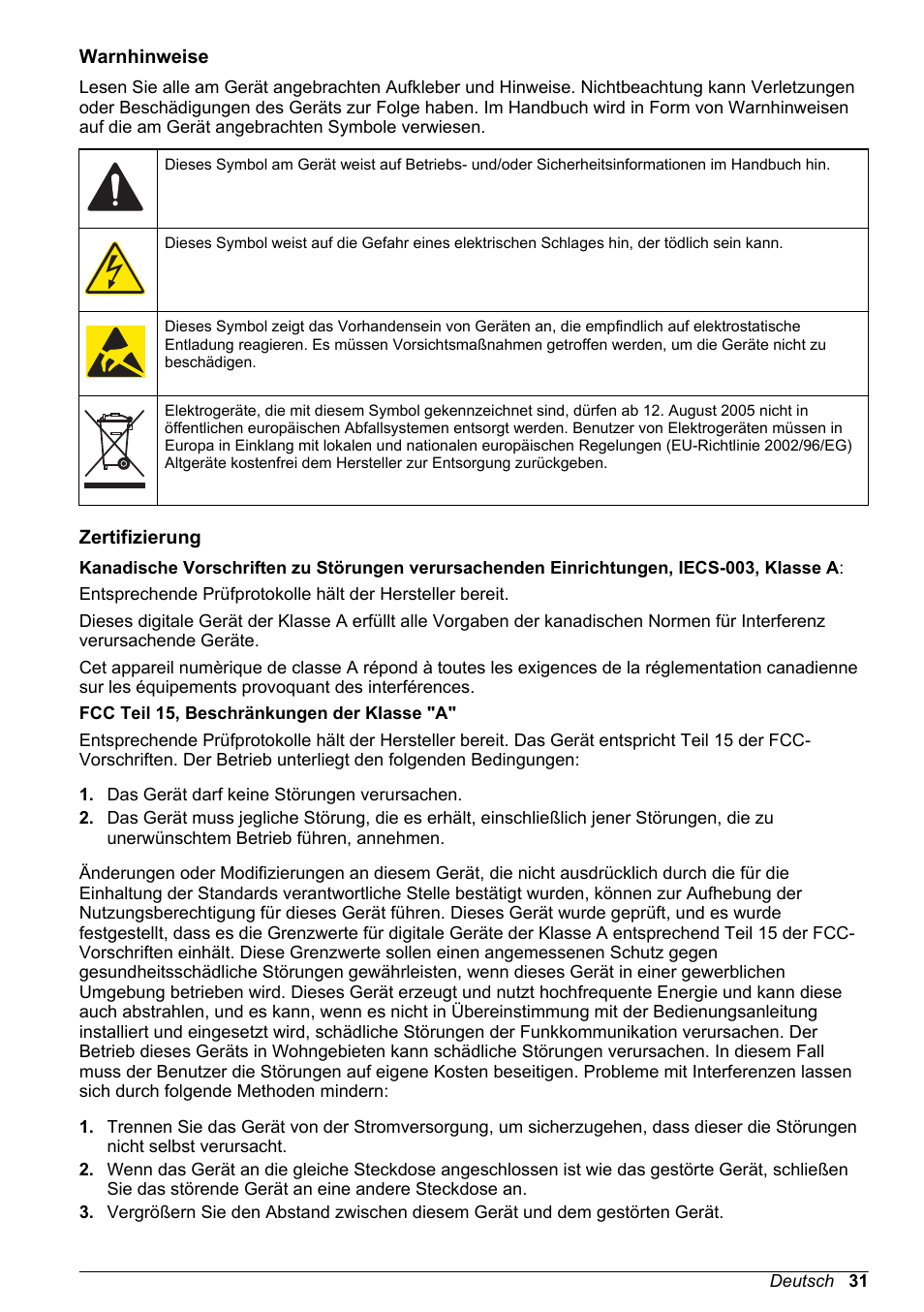 Warnhinweise, Zertifizierung | Hach-Lange SC 200 Basic User Manual User Manual | Page 31 / 638