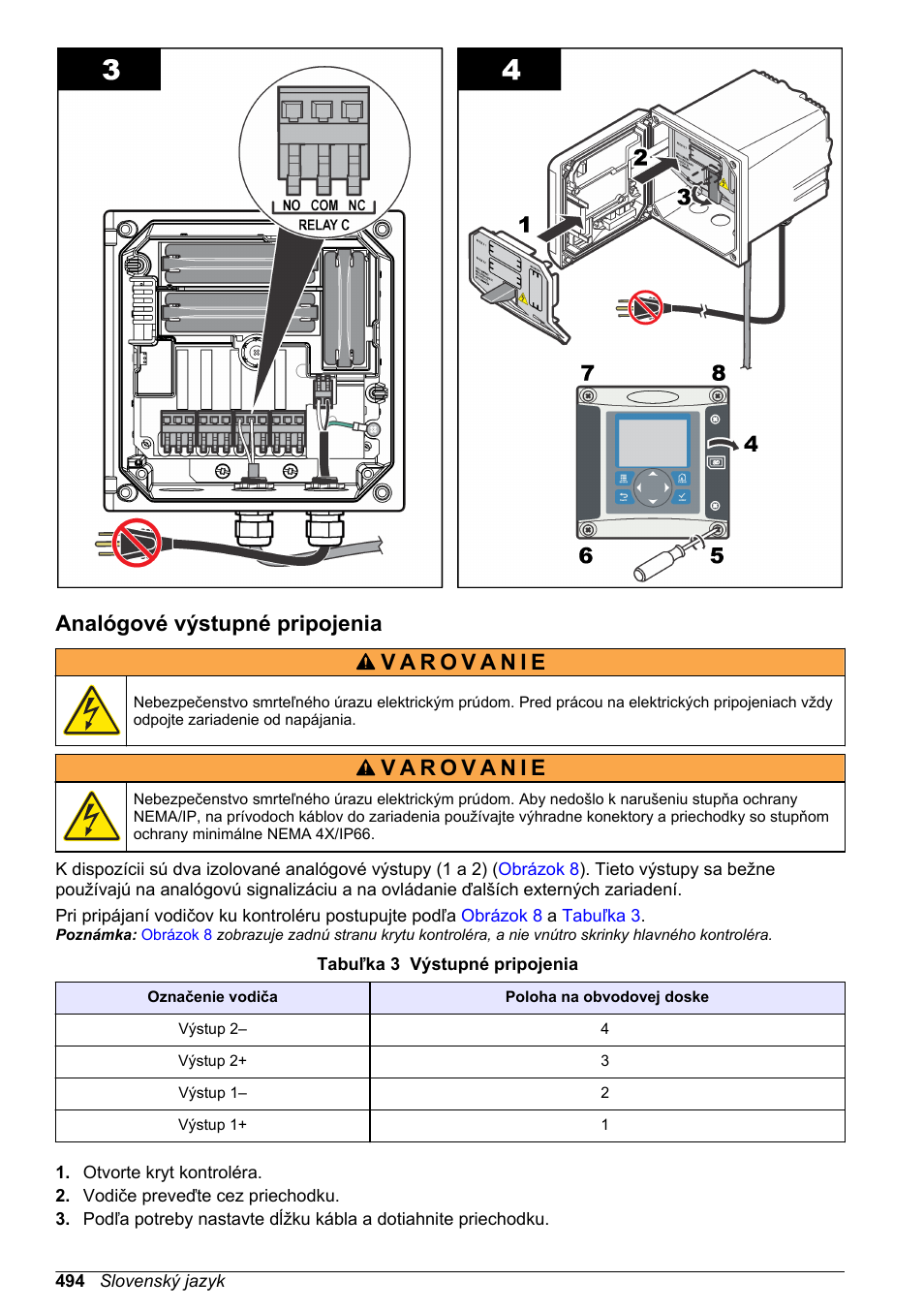 Analógové výstupné pripojenia | Hach-Lange SC 200 Basic User Manual User Manual | Page 494 / 638