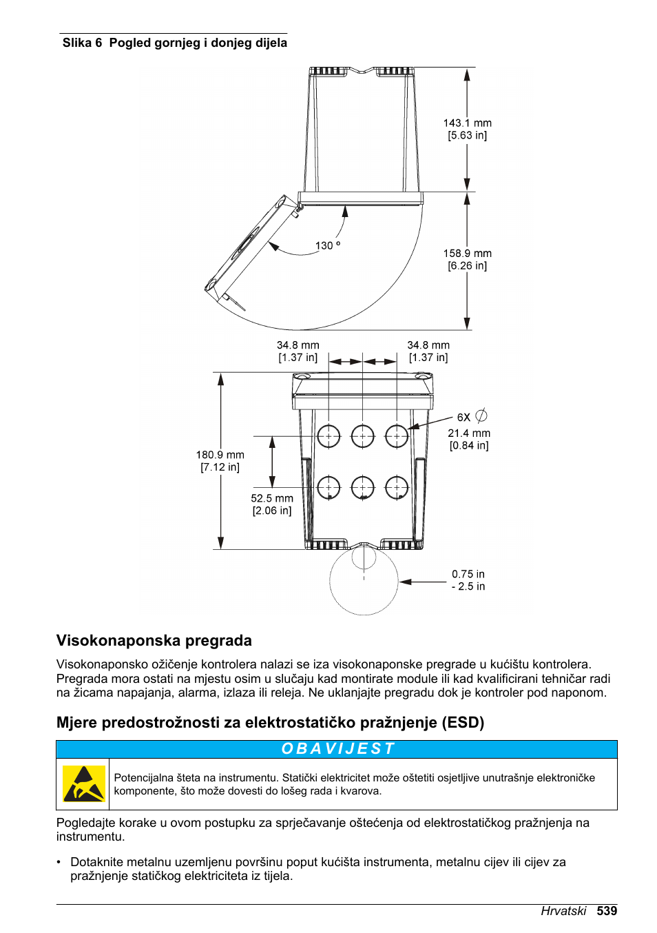 Visokonaponska pregrada, Slika 6 | Hach-Lange SC 200 Basic User Manual User Manual | Page 539 / 638