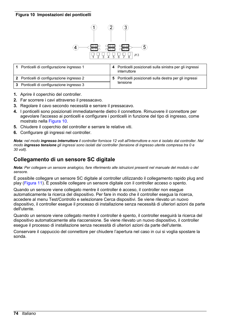 Collegamento di un sensore sc digitale, Esegue una ricerca dei dispositivi. consultare, Figura 10 | Hach-Lange SC 200 Basic User Manual User Manual | Page 74 / 638