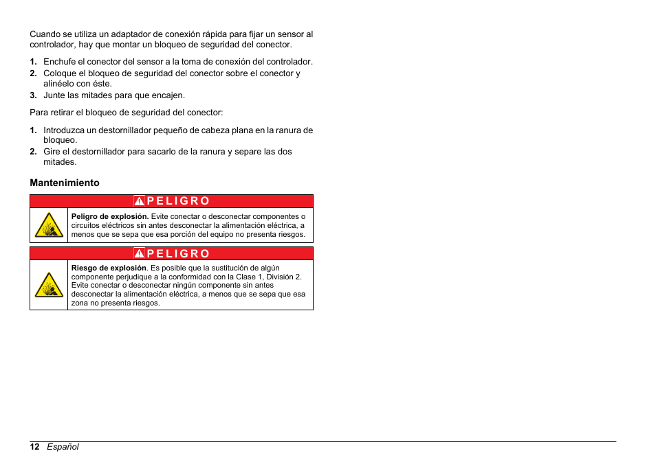 Mantenimiento | Hach-Lange SC 200 Class 1 Compliance instrument manual User Manual | Page 12 / 50