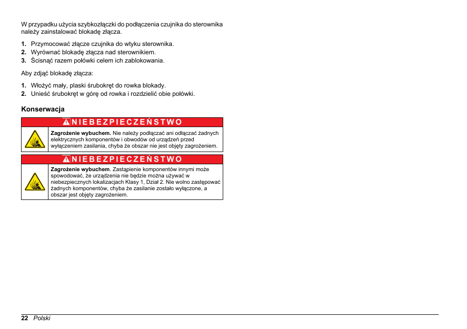 Konserwacja | Hach-Lange SC 200 Class 1 Compliance instrument manual User Manual | Page 22 / 50