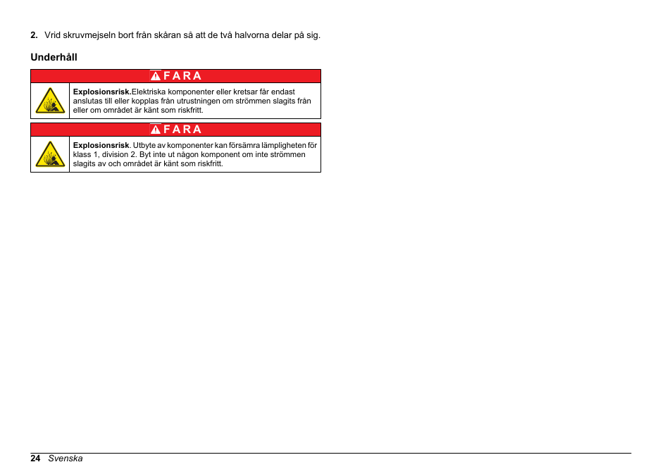 Underhåll | Hach-Lange SC 200 Class 1 Compliance instrument manual User Manual | Page 24 / 50