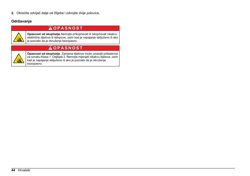 Održavanje | Hach-Lange SC 200 Class 1 Compliance instrument manual User Manual | Page 44 / 50