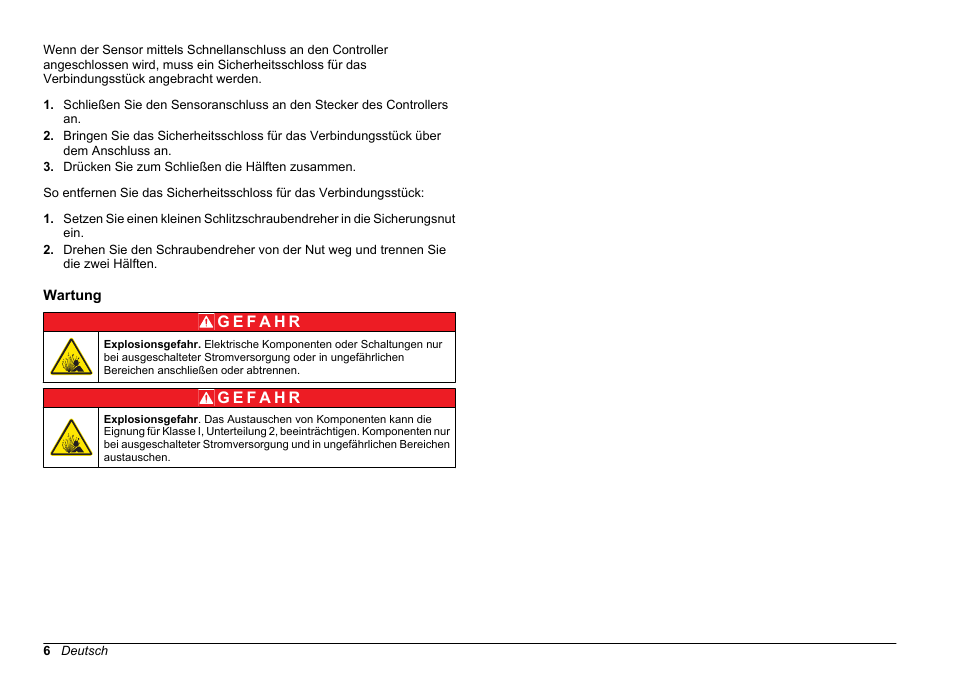 Wartung | Hach-Lange SC 200 Class 1 Compliance instrument manual User Manual | Page 6 / 50