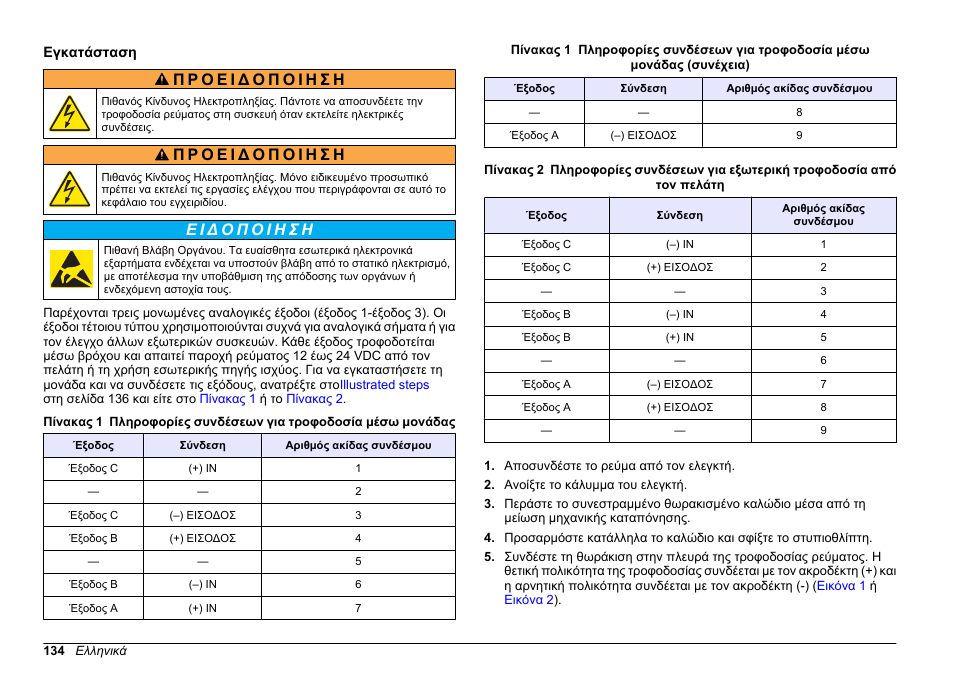 Εγκατάσταση | Hach-Lange SC 200 Active 4-20 mA Output Module User Manual User Manual | Page 134 / 148