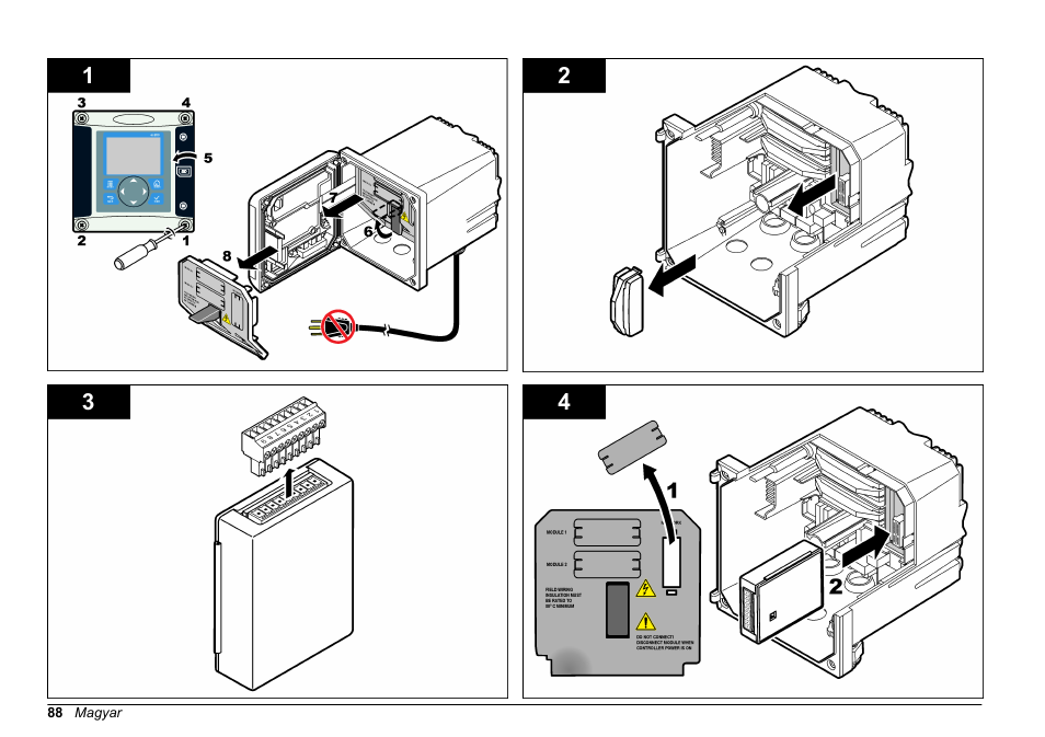 Illustrated, Steps, Oldalon 88 | Hach-Lange SC 200 Active 4-20 mA Output Module User Manual User Manual | Page 88 / 148