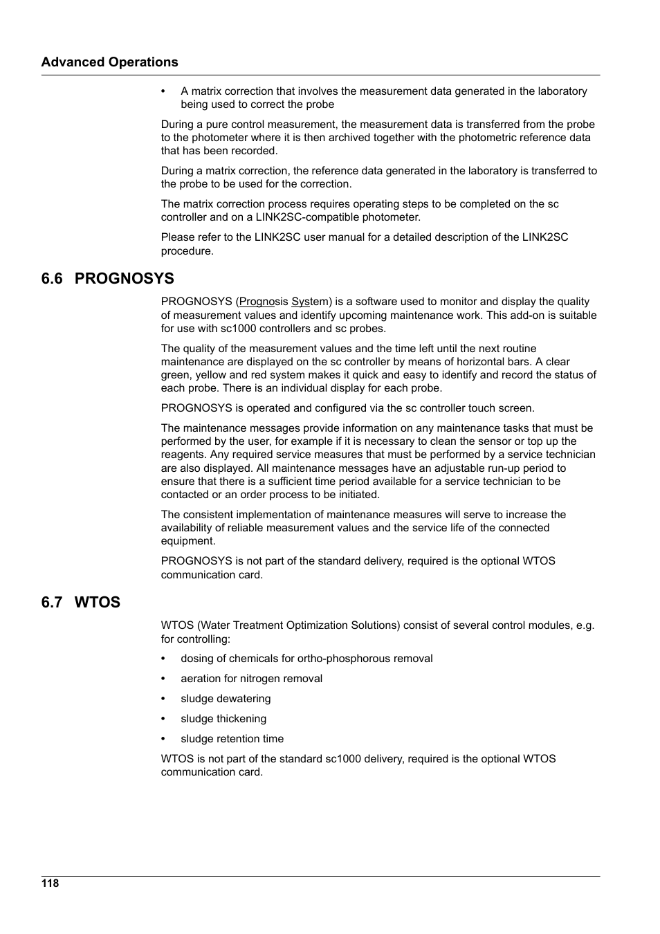 6 prognosys, 7 wtos, 6 prognosys 6.7 wtos | Hach-Lange SC 1000 User Manual | Page 120 / 152