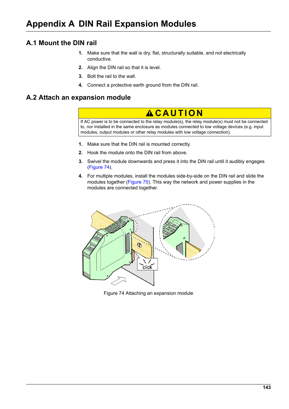 Appendix a din rail expansion modules, A.1 mount the din rail, A.2 attach an expansion module | Hach-Lange SC 1000 User Manual | Page 145 / 152
