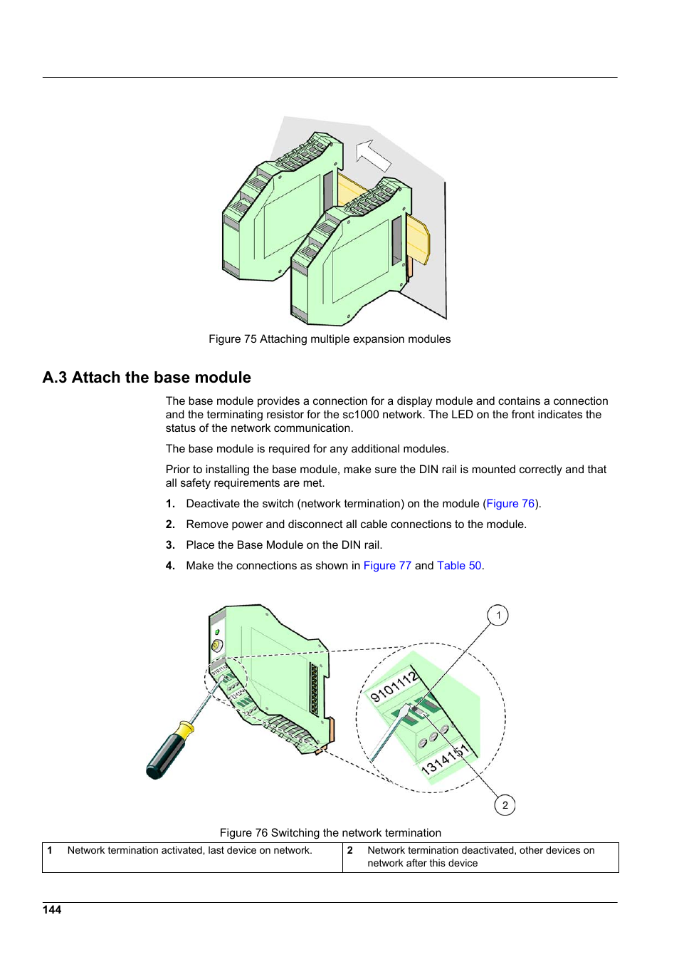 A.3 attach the base module, Figure 75, This wa | Hach-Lange SC 1000 User Manual | Page 146 / 152