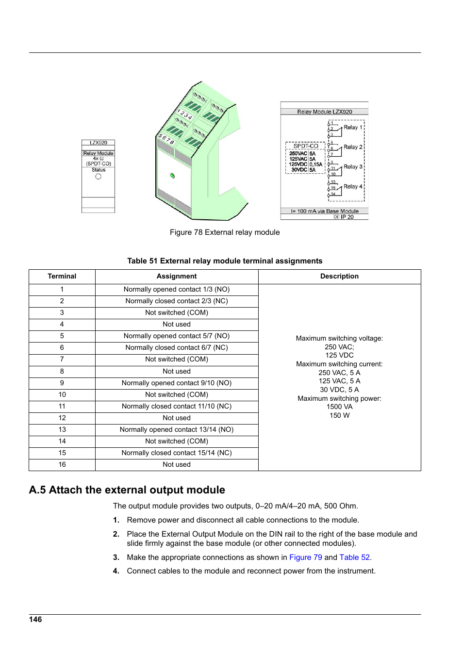 A.5 attach the external output module | Hach-Lange SC 1000 User Manual | Page 148 / 152