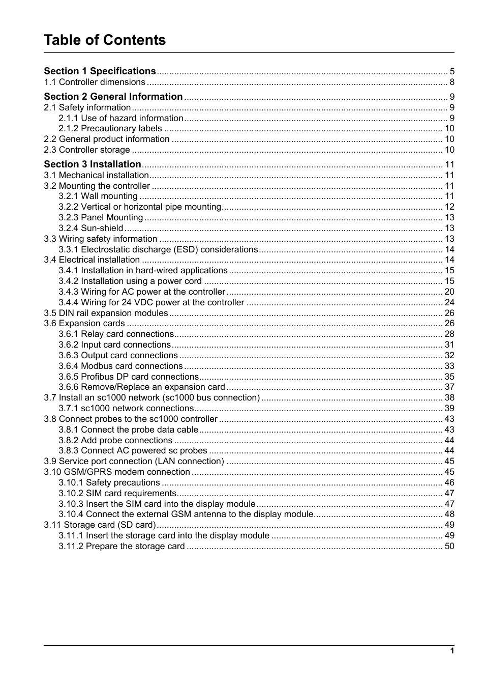 Hach-Lange SC 1000 User Manual | Page 3 / 152
