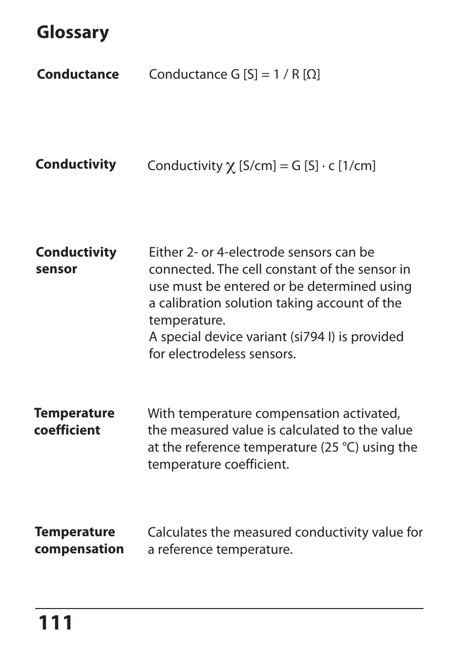 Glossary | Hach-Lange SI794 C User Manual User Manual | Page 111 / 124