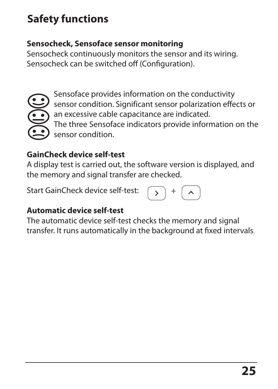 Safety functions | Hach-Lange SI794 C User Manual User Manual | Page 25 / 124