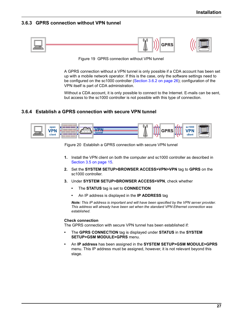 3 gprs connection without vpn tunnel | Hach-Lange SC 1000 Controller Enhanced Communications User Manual | Page 27 / 50