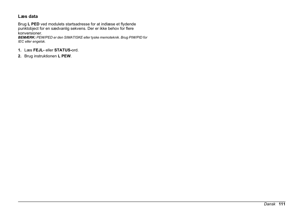 Læs data | Hach-Lange SC 200 Profibus network card User Manual User Manual | Page 111 / 316