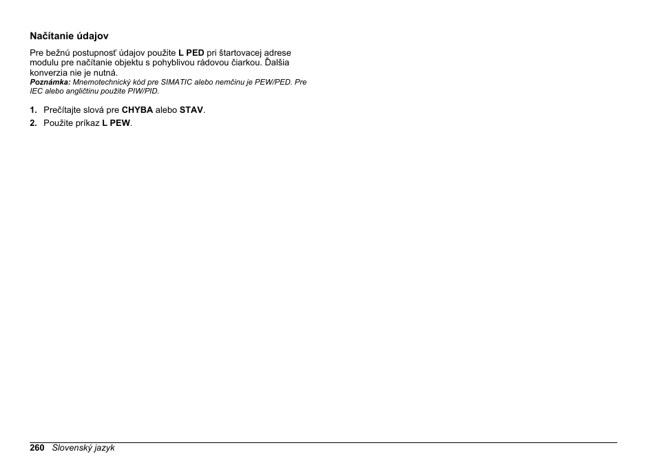 Načítanie údajov | Hach-Lange SC 200 Profibus network card User Manual User Manual | Page 260 / 316