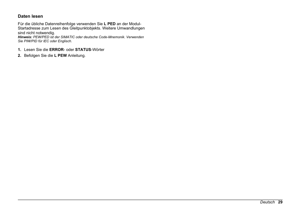 Daten lesen | Hach-Lange SC 200 Profibus network card User Manual User Manual | Page 29 / 316
