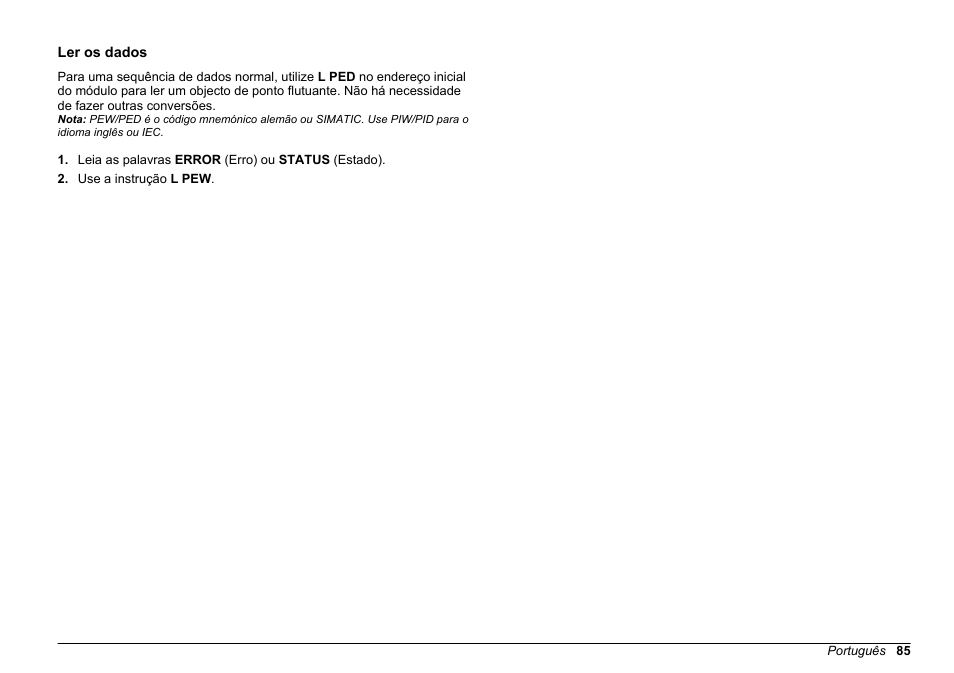 Ler os dados | Hach-Lange SC 200 Profibus network card User Manual User Manual | Page 85 / 316