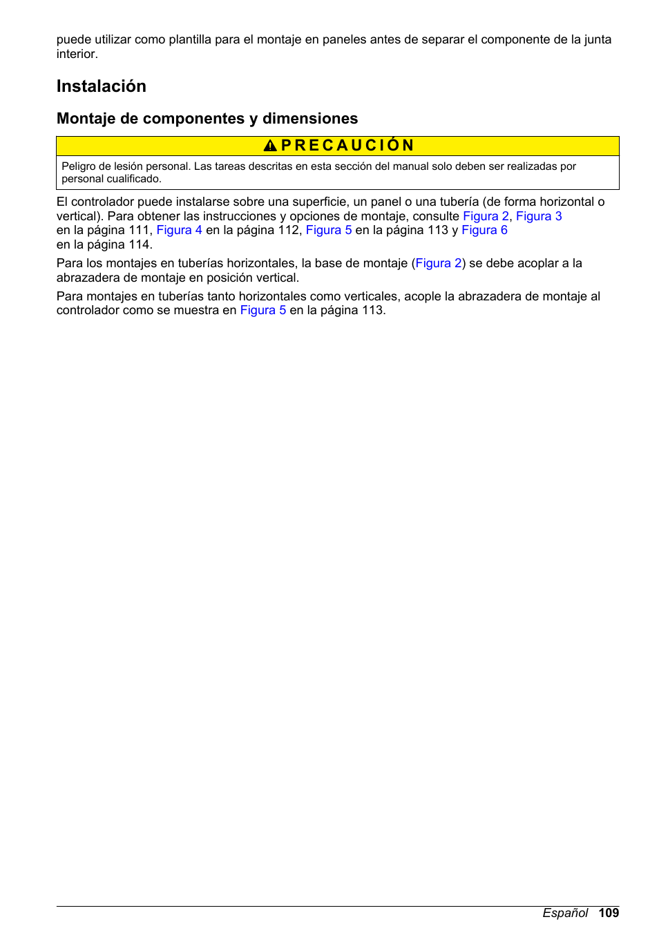 Instalación, Montaje de componentes y dimensiones | Hach-Lange POLYMETRON 9500 Basic User Manual User Manual | Page 109 / 284