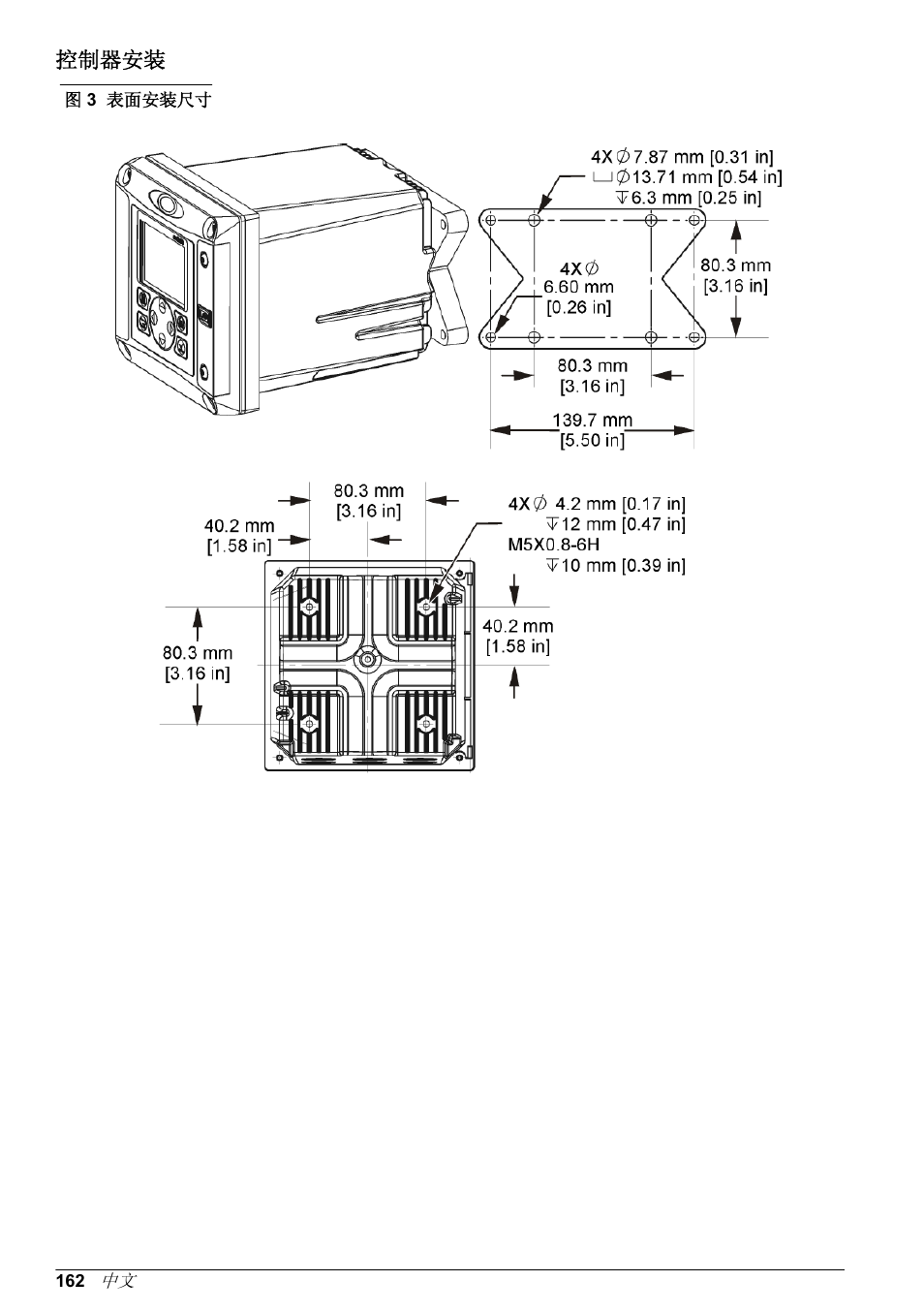 控制器安装 | Hach-Lange POLYMETRON 9500 Basic User Manual User Manual | Page 162 / 284