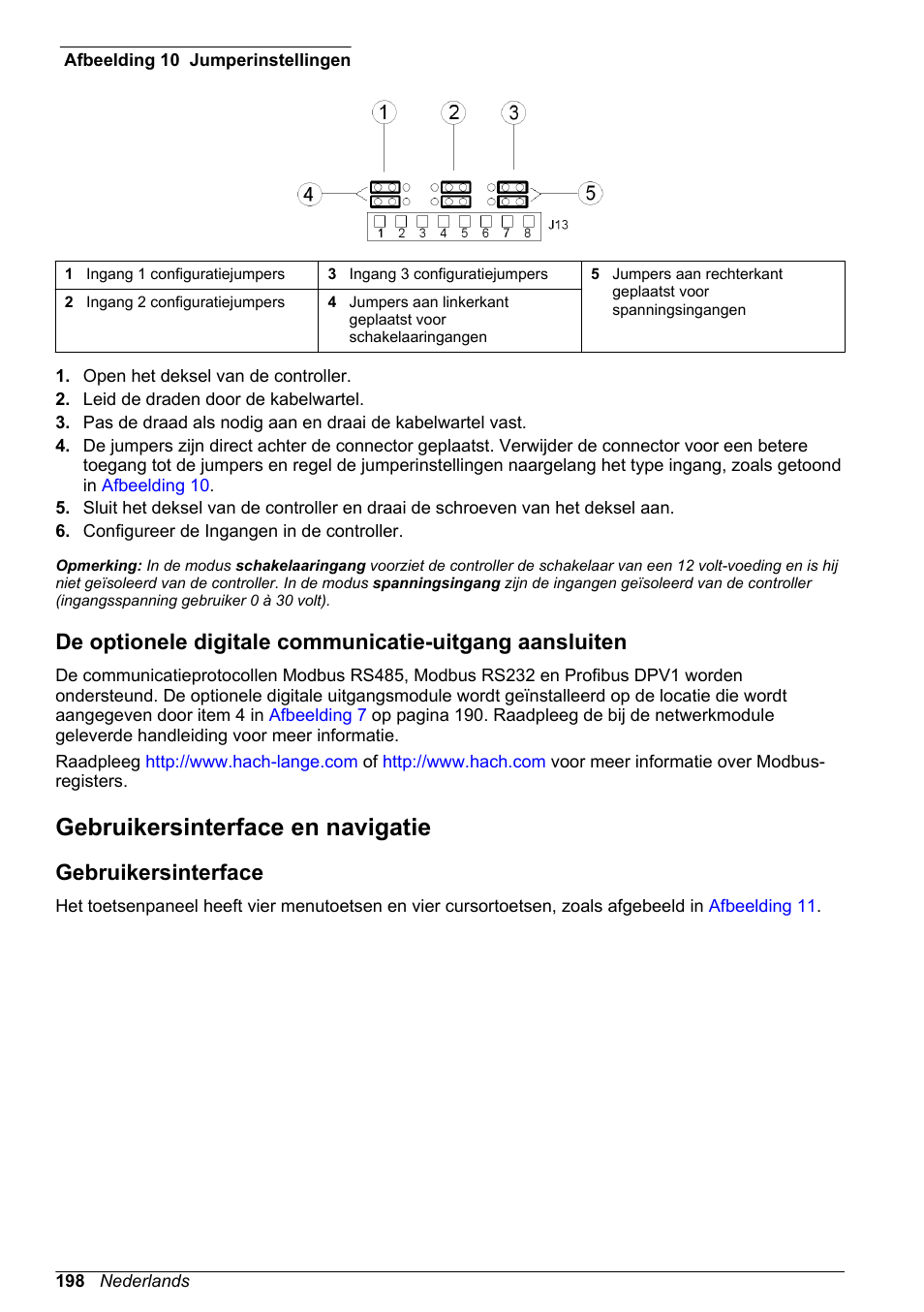 Gebruikersinterface en navigatie, Gebruikersinterface, Afbeelding 10 | Hach-Lange POLYMETRON 9500 Basic User Manual User Manual | Page 198 / 284