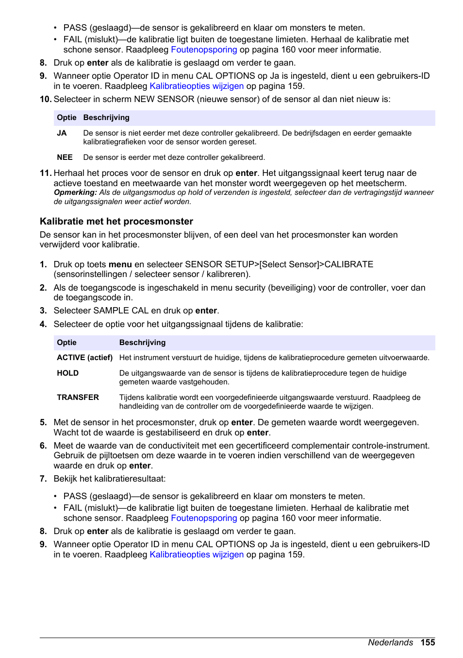Kalibratie met het procesmonster | Hach-Lange POLYMETRON 9500 Conductivity Module User Manual User Manual | Page 155 / 228