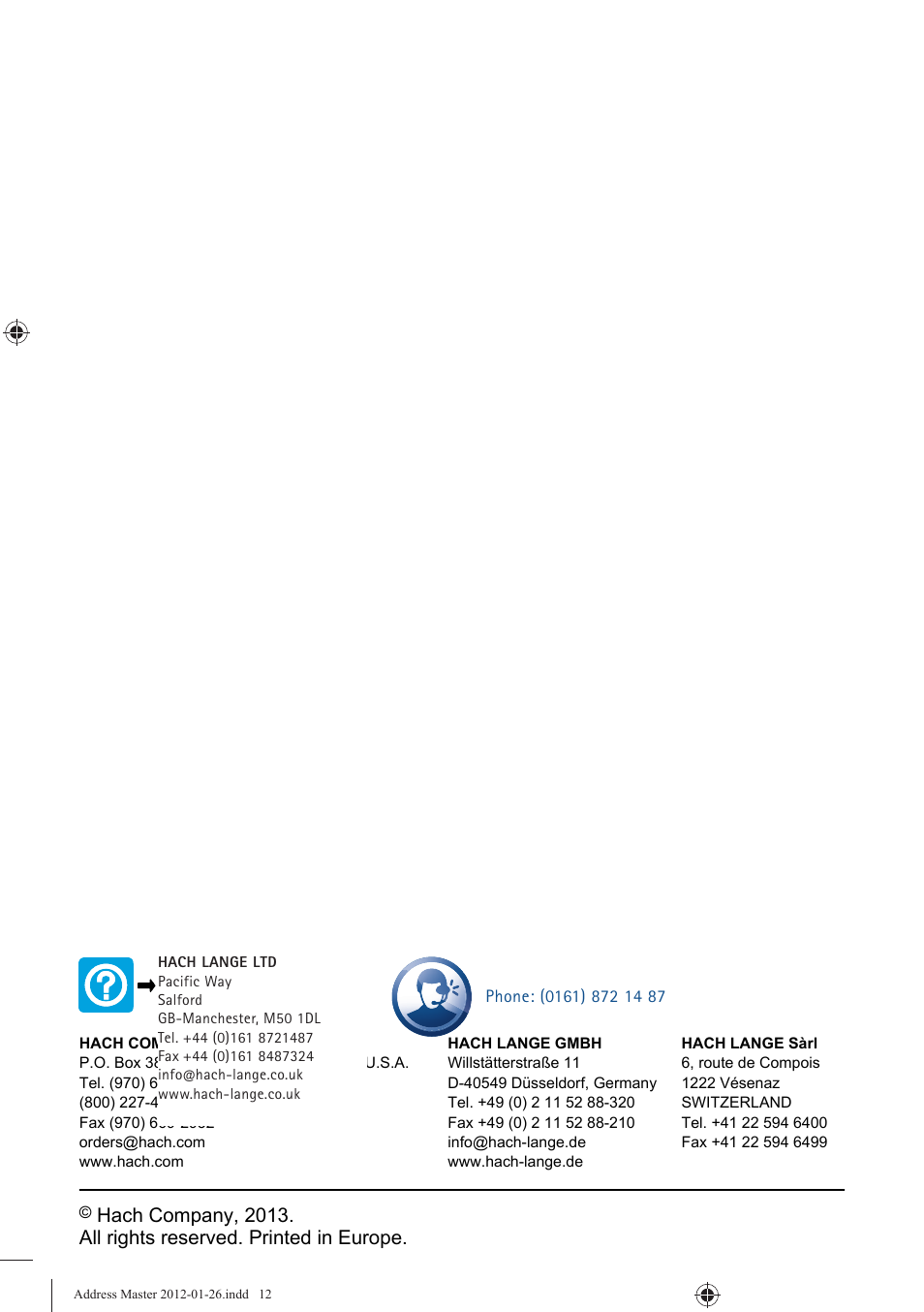 Hach-Lange POLYMETRON 9500 Inductive Conductivity Sensors User Manual User Manual | Page 62 / 62