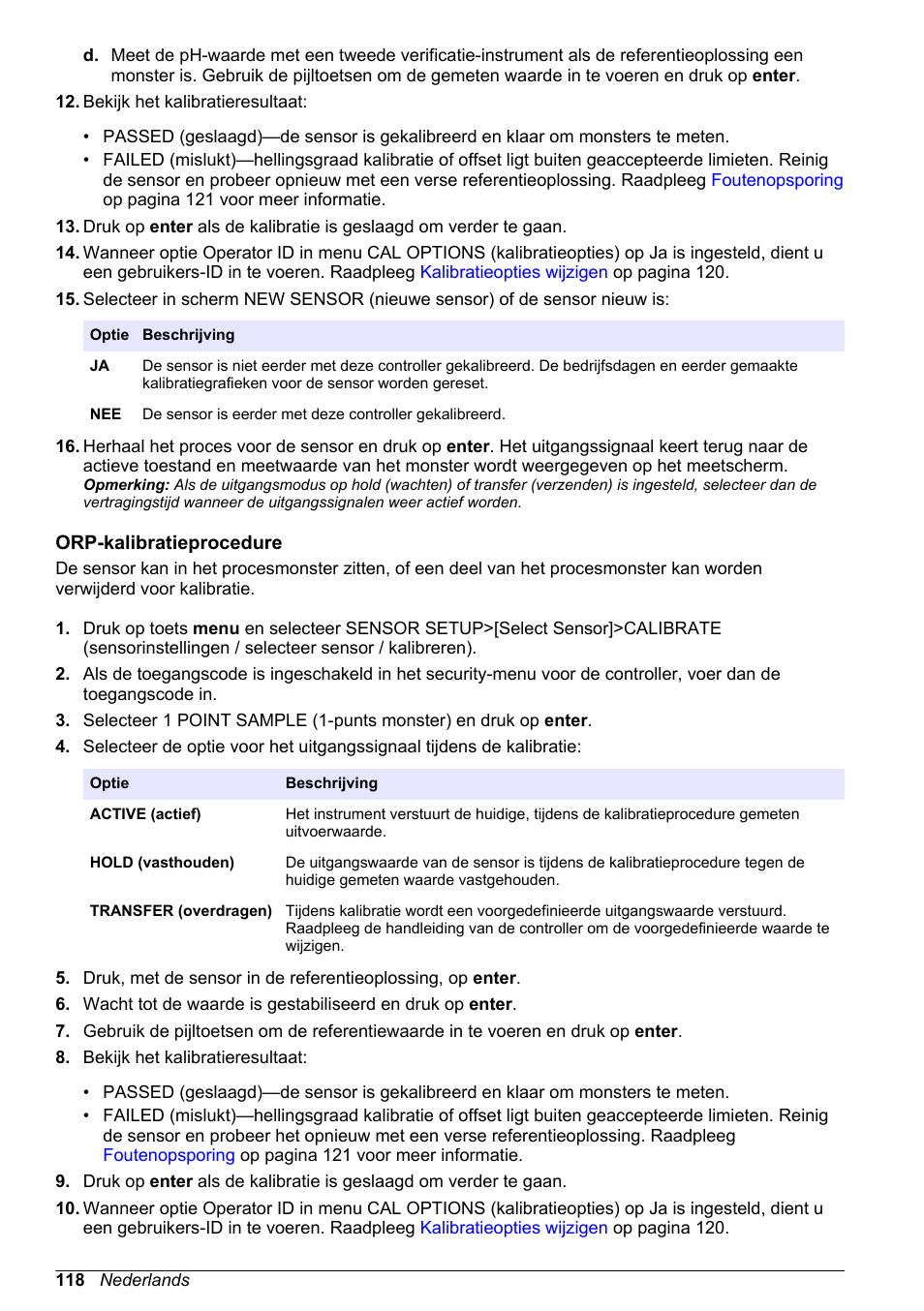 Orp-kalibratieprocedure | Hach-Lange POLYMETRON 9500 Ultrapure pH_ORP Module User Manual User Manual | Page 118 / 174