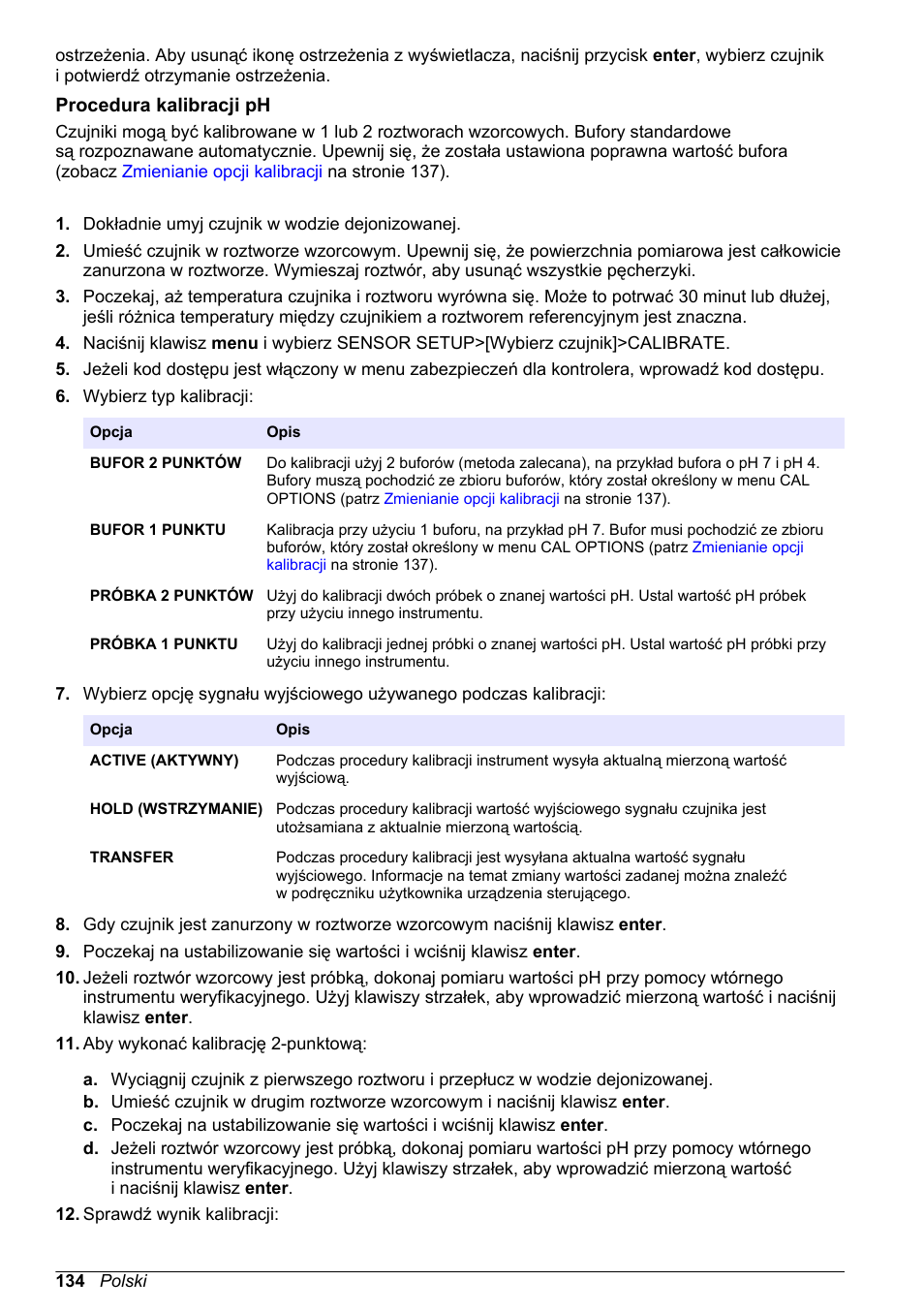 Procedura kalibracji ph | Hach-Lange POLYMETRON 9500 Ultrapure pH_ORP Module User Manual User Manual | Page 134 / 174