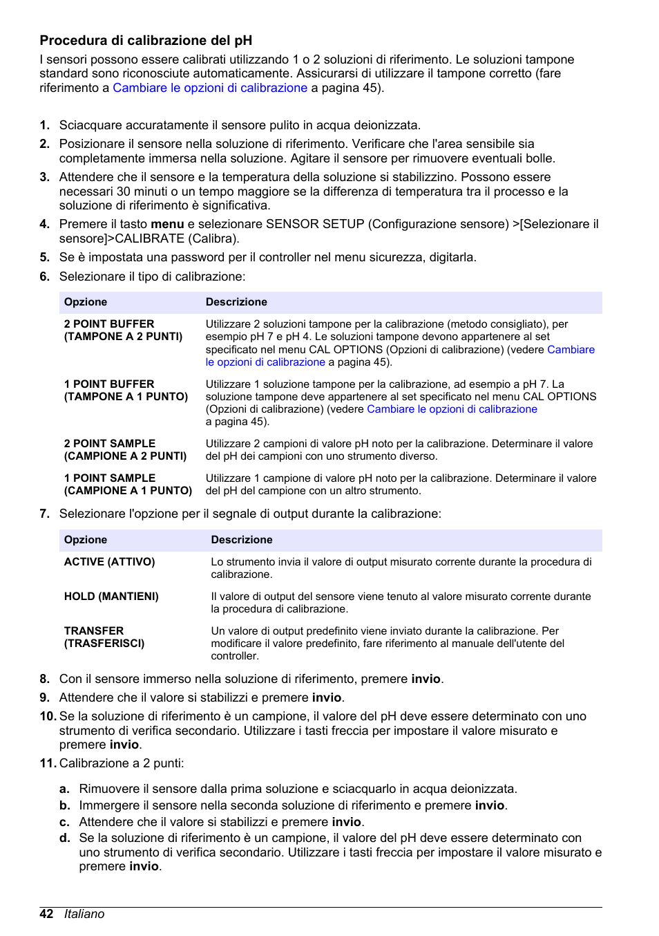 Procedura di calibrazione del ph | Hach-Lange POLYMETRON 9500 Ultrapure pH_ORP Module User Manual User Manual | Page 42 / 174