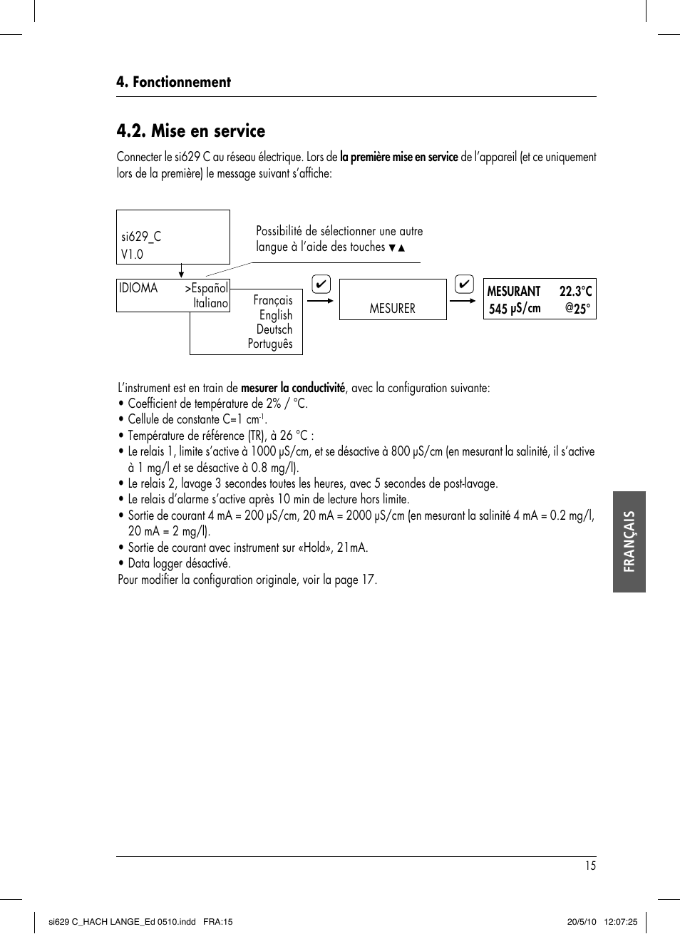 Mise en service | Hach-Lange SI629 C User Manual | Page 109 / 157