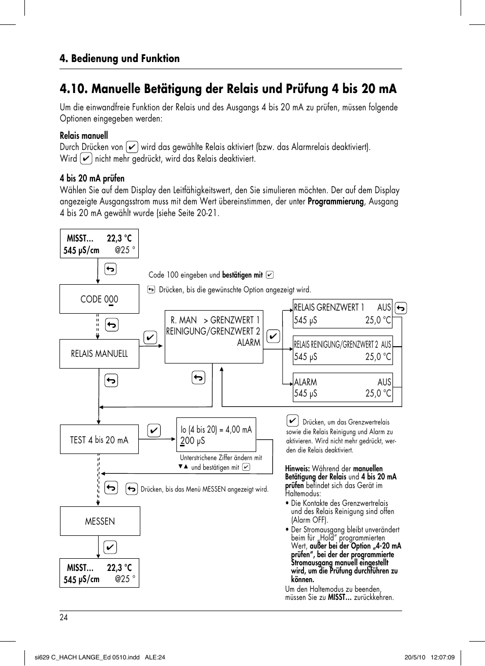 Bedienung und funktion | Hach-Lange SI629 C User Manual | Page 58 / 157