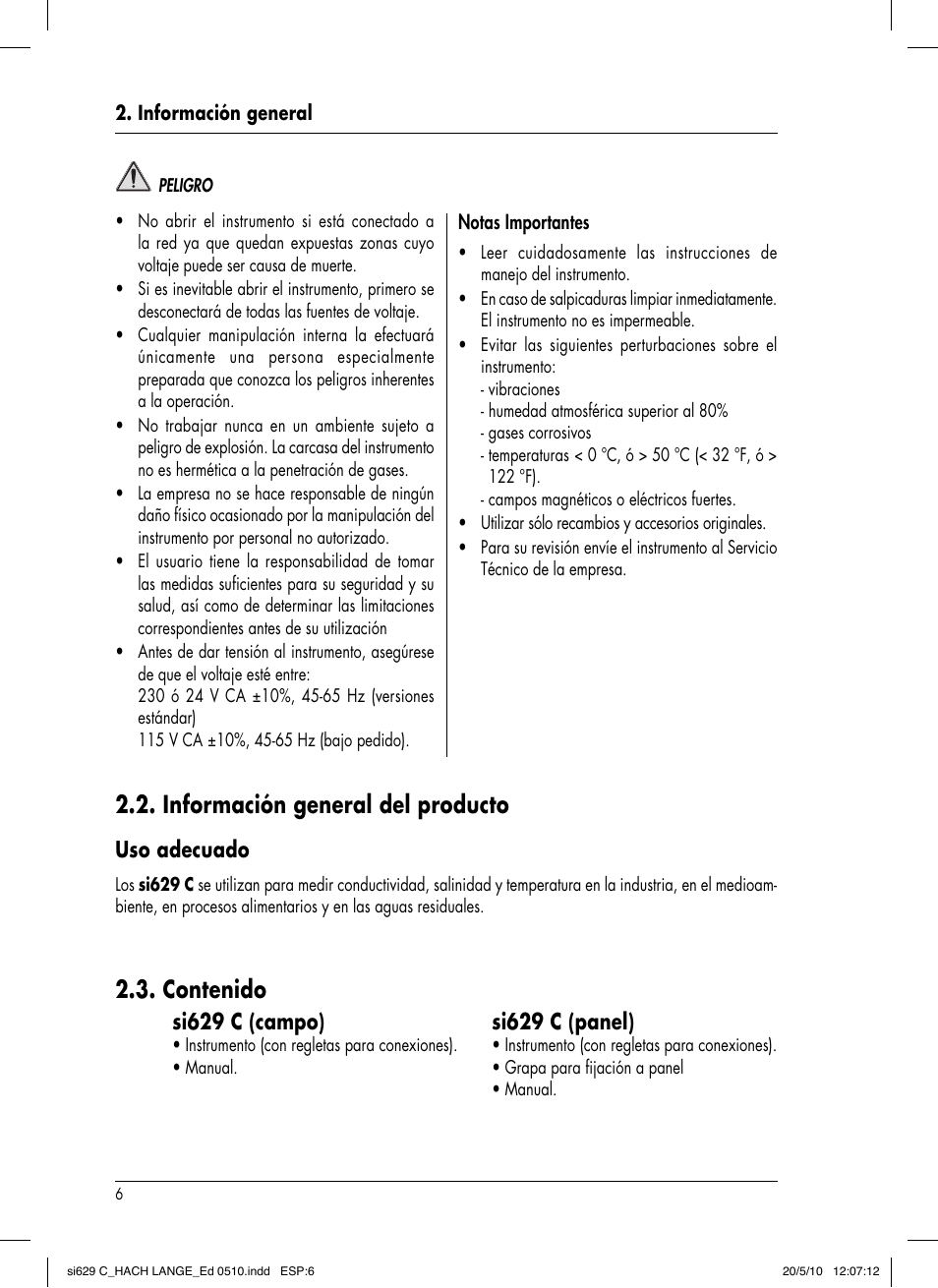 Hach-Lange SI629 C User Manual | Page 70 / 157