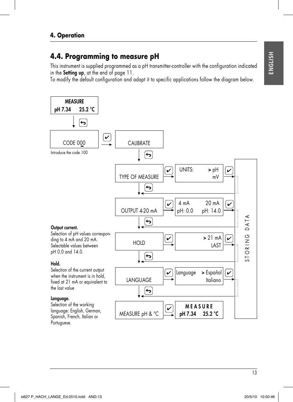 Programming to measure ph | Hach-Lange SI627 P User Manual | Page 17 / 116